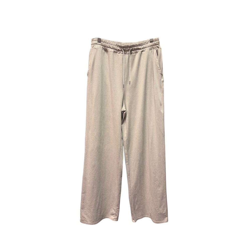 Vuori Halo Wide Leg Pants Heathered Beige DreamKnit Lounge Yoga VW4023 Size L